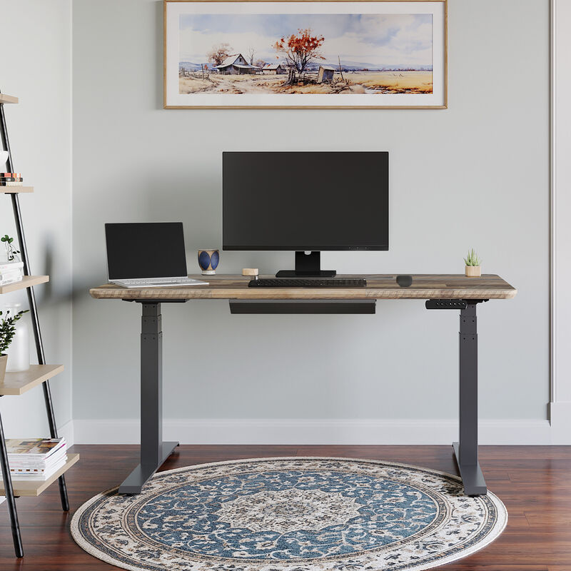 desk setup with desk drawer shown installed under desk image number null