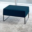 navy ottoman in office setting