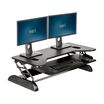 VariDesk&reg; Cube Plus&reg; 40 Black in raised position