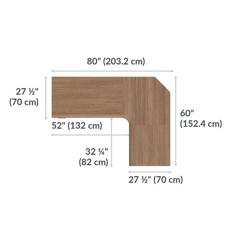 outside measurements are 27 and a half inches by 80 inches and 27 and a half inches by 60 inches. Inside dimensions are 52 inches by 32 and one quarter inches image number null