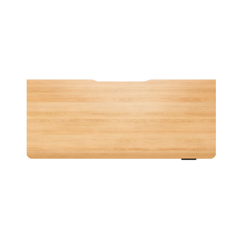 Close-up of the white oak desktop surface on a plain white background, showing the wood grain with no frame attached. image number null