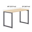 light wood table forty eight by twenty four dimensions