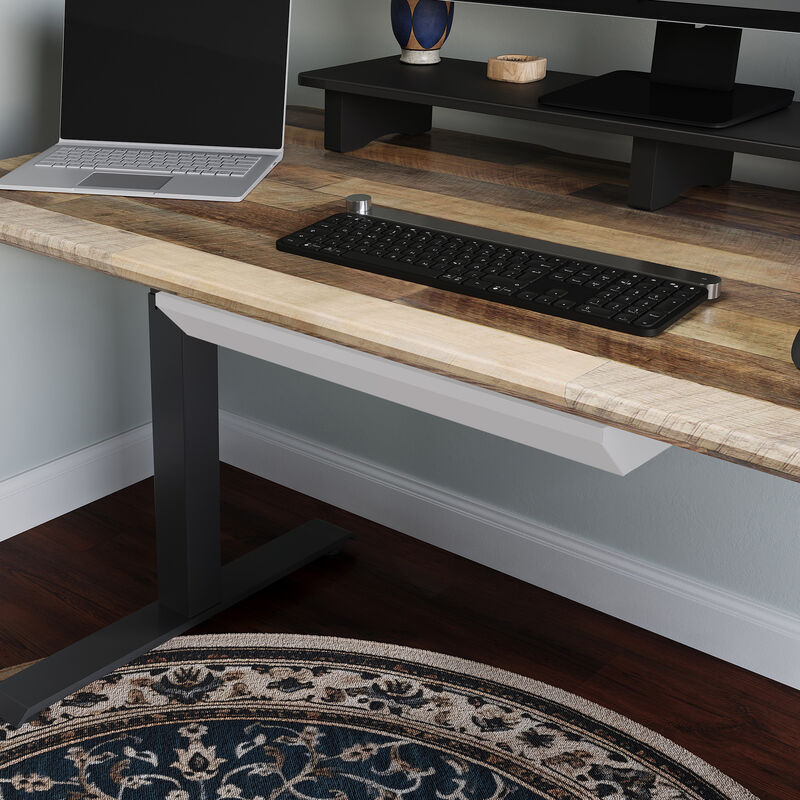 white desk drawer pulled out from under desk image number null