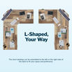 LShape 80x60 can be assembled to the left or the right side of the desk to fit your space and preference.