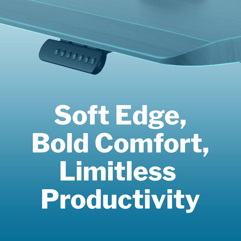 soft edge bold comfort limitless productivity with the edge of the electric standing desk with comfortedge showing image number null
