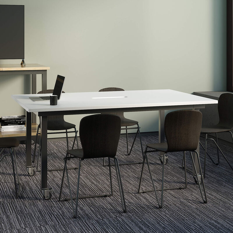 white conference table in office setting image number null