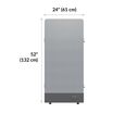 cube panel is twenty four inches long and fifty two inches tall