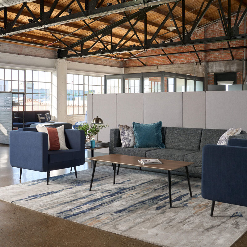 open office with a lounge seating area image number null