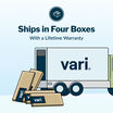 ships in four boxes with a lifetime warranty