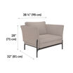 Contemporary Chair is 28 inches tall