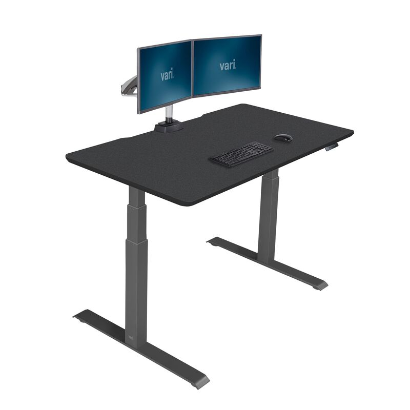 Electric Standing Desk 60x30 Black in raised position image number null