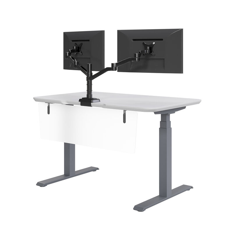 Acrylic Modesty Privacy Panel for the Electric Standing Desk 48 in Frosted Acrylic image number null