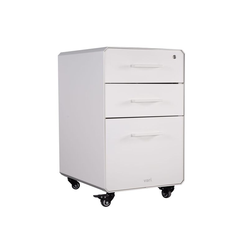 front view of white finish file cabinet image number null