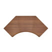 overhead view of standing desktop that is eighty four inches wide and thirty two inches deep