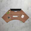 overhead view of standing desktop