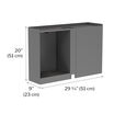 standing desk cubbies are 20 inches tall 9 inches in depth and 29 and 3 quarters in width