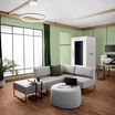 warm white halo pendant in office setting