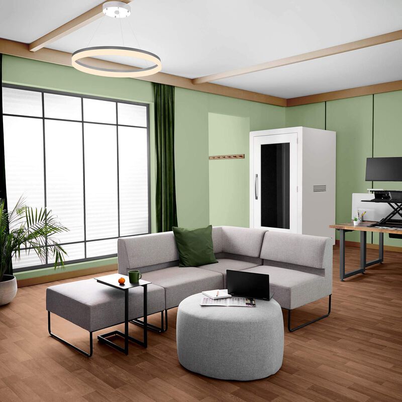 warm white halo pendant in office setting image number null