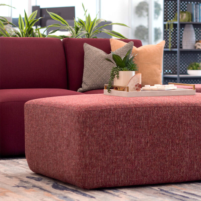 close up view of an ottoman bench image number null