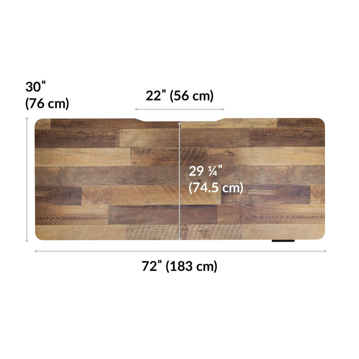 overhead view of standing desktop that is thirty inches deep and seventy two inches wide image number 3