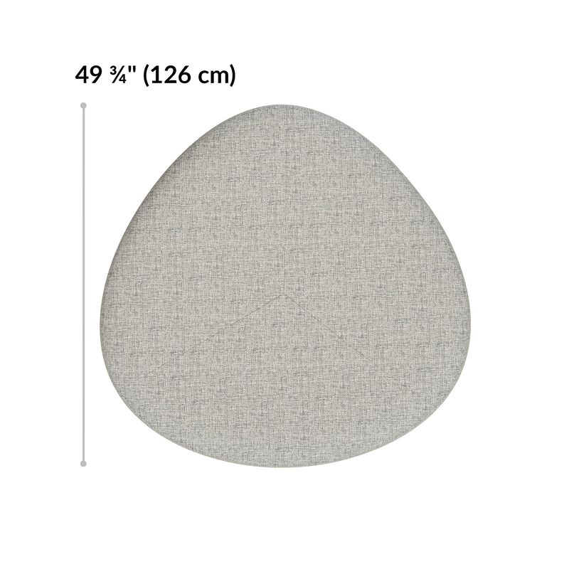 light grey large ottoman is 49 and 3 quarteer inches long image number null