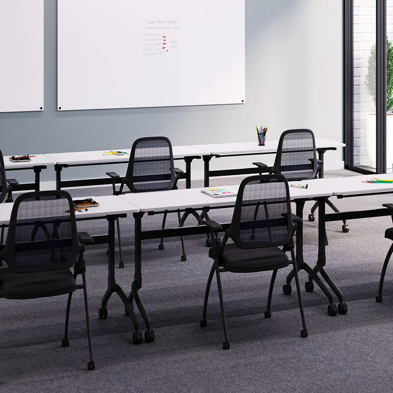 Nesting training chair in training room setting with training tables image number null