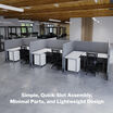 quickflex cubes are simple, quick slot assembly, minimal parts and lightweight design