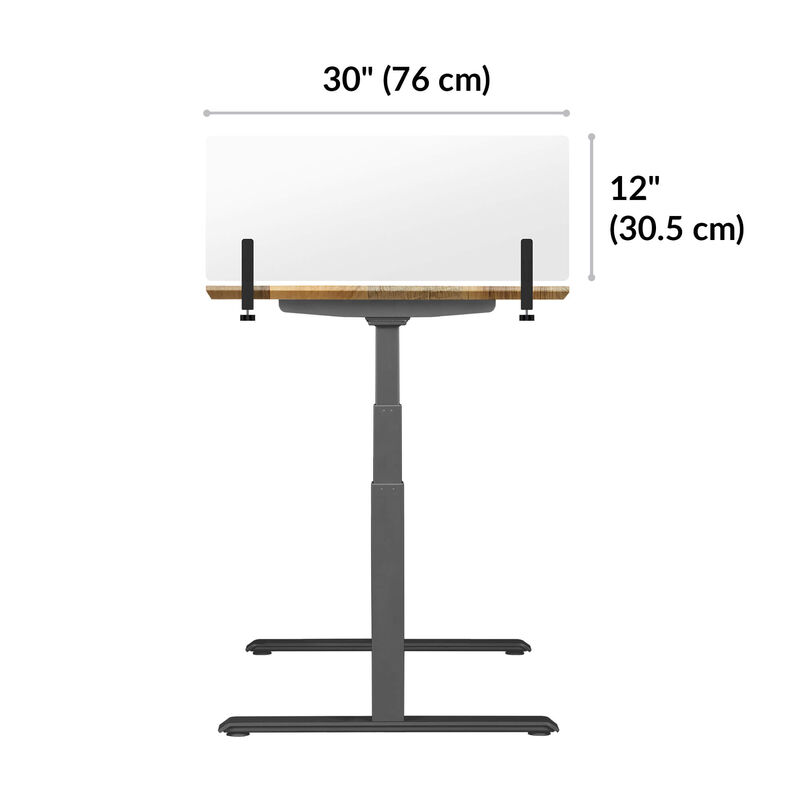 Vari acrylic privacy panel 30 is 30 inches wide and 12 inches long image number null