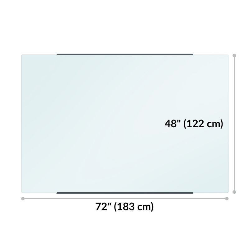 vari glass board is 72 inches wide and 48 inches long image number null