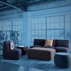 haven soft seating collection in an open office with a blue mask covering up everything but the couches 