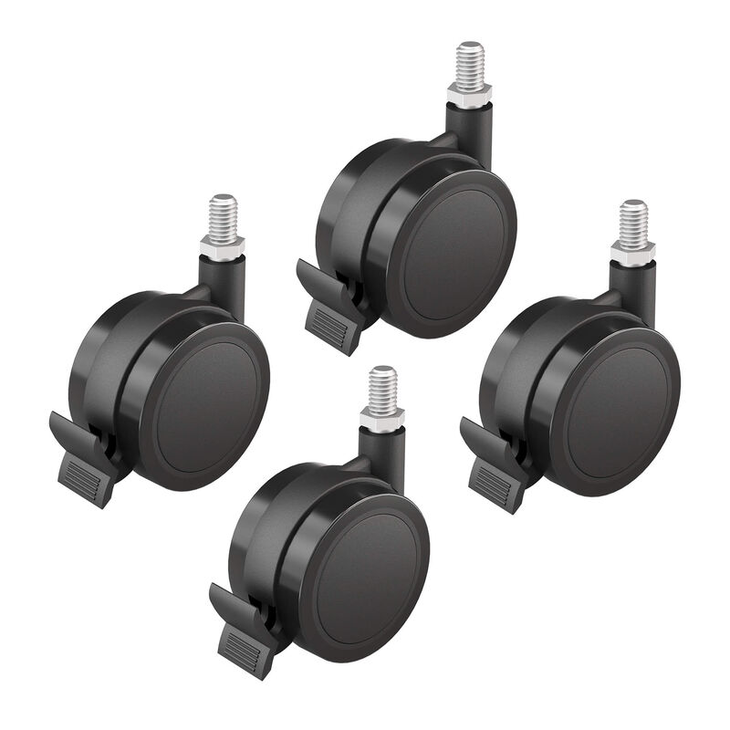 close up of the set of four casters image number null