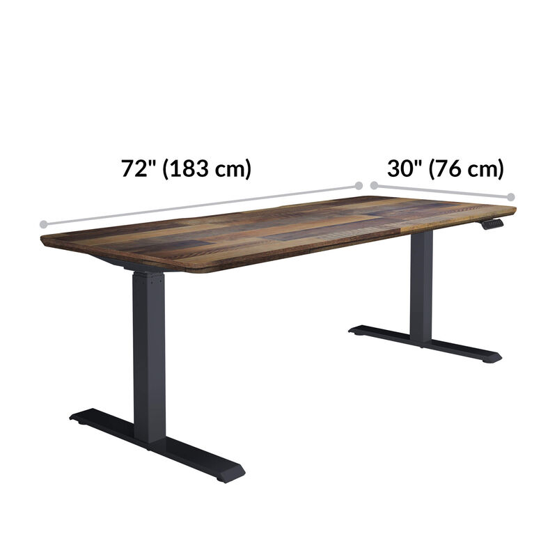 Electric Standing Desk 72x30 is 72 inches wide and 30 inches long  image number null