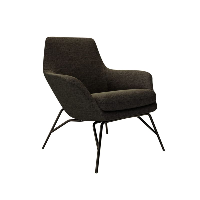 deep grey arm chair on white background image number null
