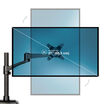 Dual-Monitor Arm 180&deg; Black can hold 27 inch monitors