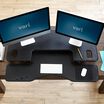 Overhead view of VariDesk&reg; Pro Plus&trade; 48 Black in office