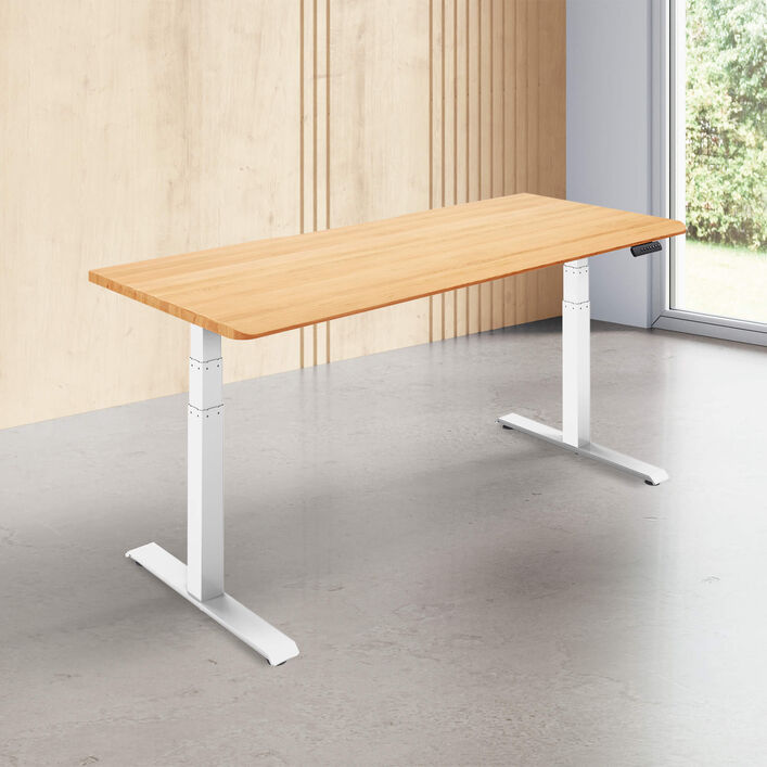Solid Wood Electric Standing Desk 72x30 image number 0