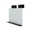 quickflex cubes marker board accessory in black with white board