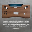 Colin quoted the desk was easy to assemble and the build quality is excellent the curved edge makes it a lot more ergonomic than flat edged desks