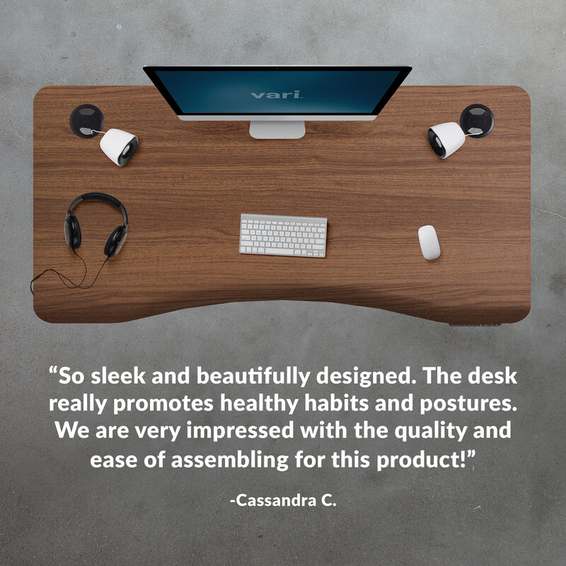 Colin quoted the desk was easy to assemble and the build quality is excellent the curved edge makes it a lot more ergonomic than flat edged desks image number null
