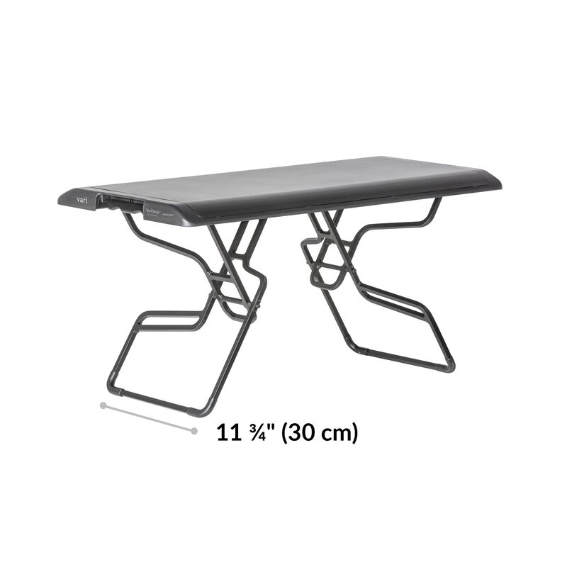 VariDesk&reg; Laptop 30&trade; Black base is 11.75 inches deep image number null