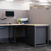 quickflex cube wall panels setup in a private, noise blocking configuration