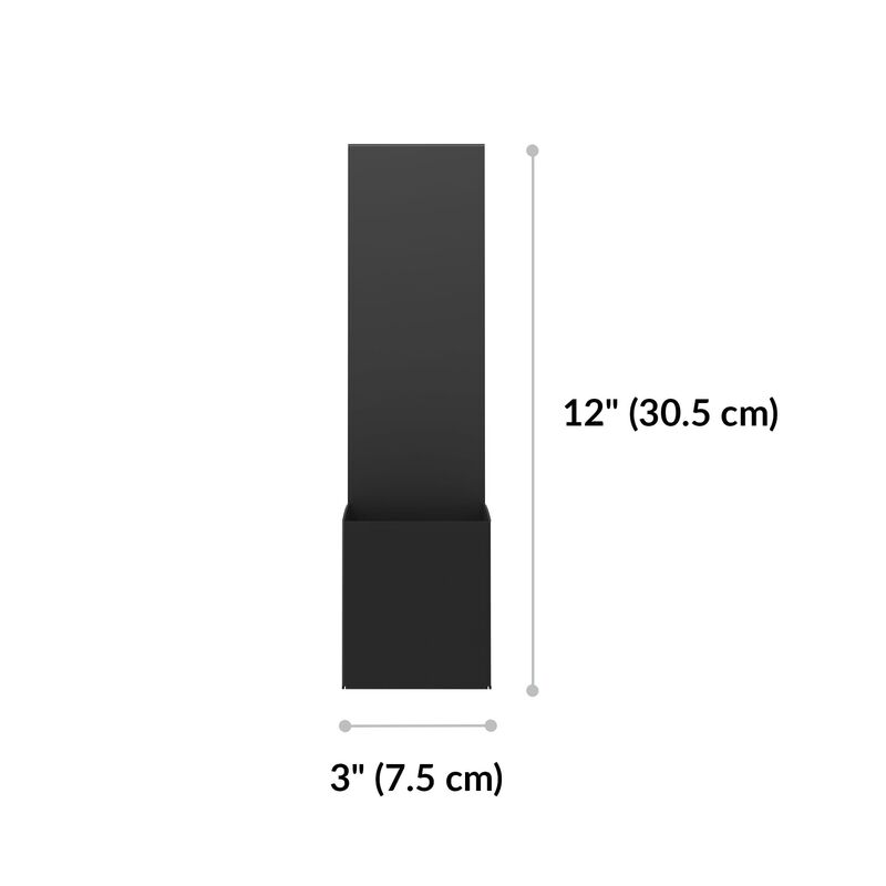 quickflex cubes pen holder accessory in black with measurements image number null