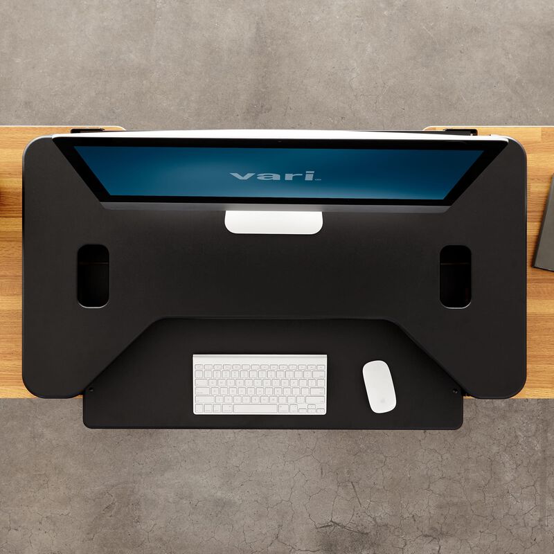Overhead view of VariDesk&reg; Cube Plus&reg; 40 Black image number null