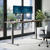 raised desk in a home office setting