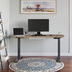 desk setup with white desk drawer shown installed under desk