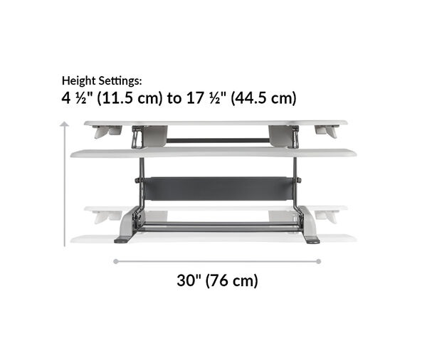 converter reaches a total height of 17 and a half inches tall