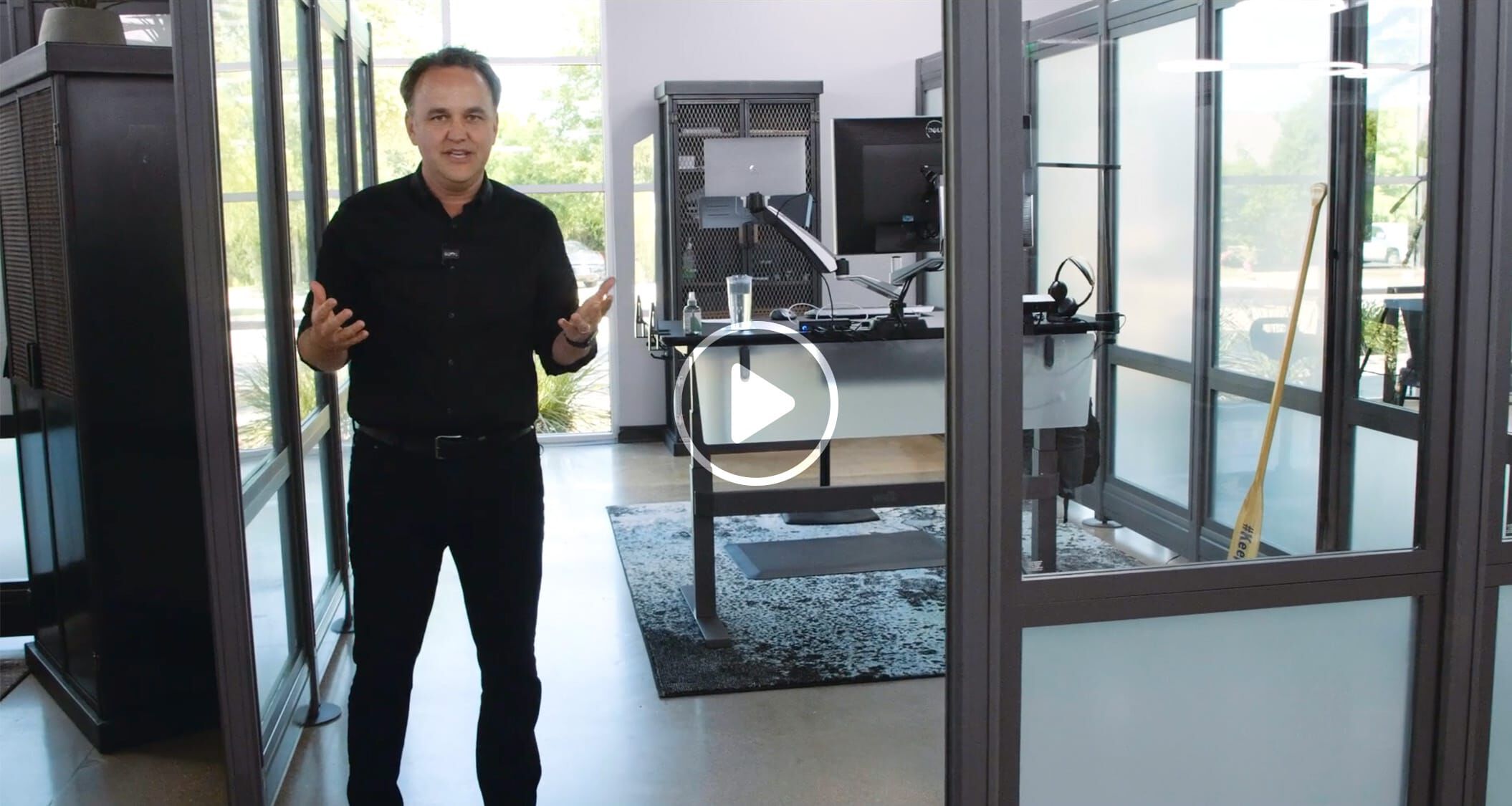 Vari CEO Jason McCann in his professional office 