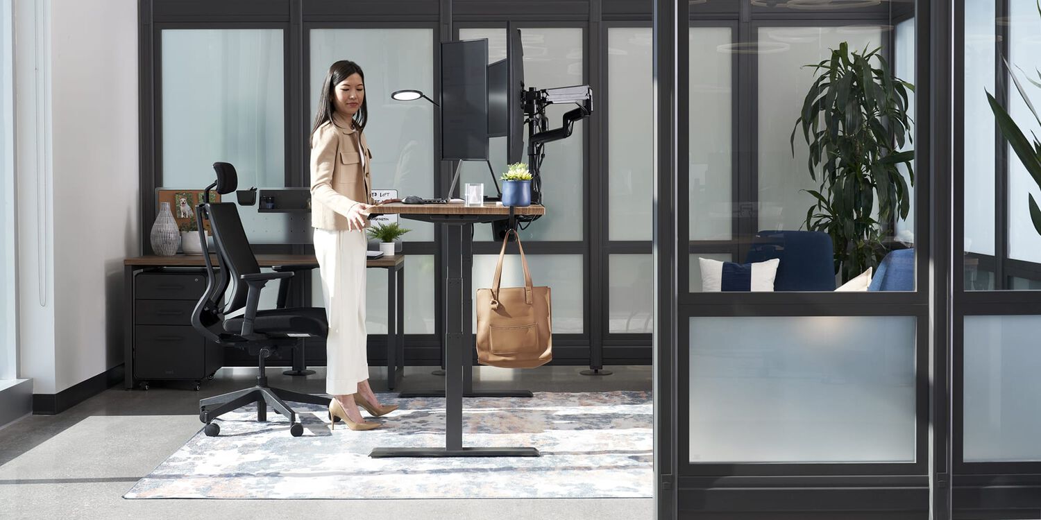 open space office with quick flex walls