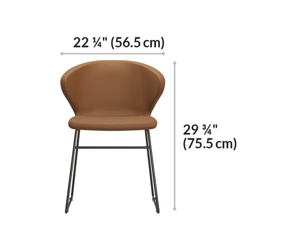 Front view of the Side Chair and it's 29 3/4 inches tall.
