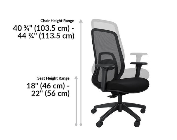 chair height max is forty inches